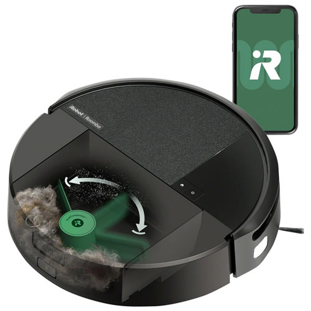 iRobot Roomba 205 DustCompactor Vac Wi-Fi Connected Robot Vacuum - Black