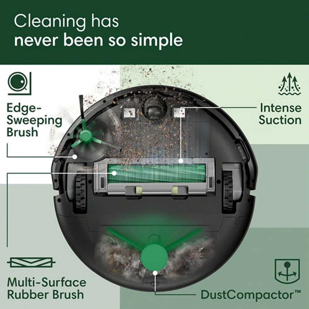 iRobot Roomba 205 DustCompactor Vac Wi-Fi Connected Robot Vacuum - Black