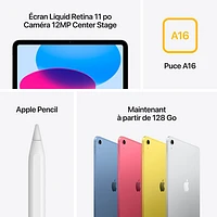 Apple iPad A16 11" 256GB with Wi-Fi 6 & 5G (11th Generation) - Silver