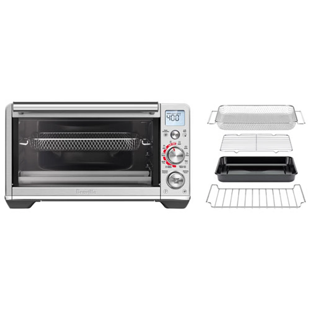 Four à convection de comptoir compact avec friture à air chaud Smart Oven de Breville - Acier inoxydable brossé