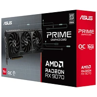 Carte graphique Prime Radeon RX 9070 OC 16 Go GDDR6 d'ASUS