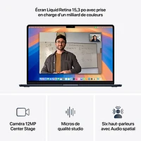 Apple MacBook Air 15.3" w/ Touch ID (2025) - Midnight (Apple M4 / 24GB RAM / 512GB SSD) - English