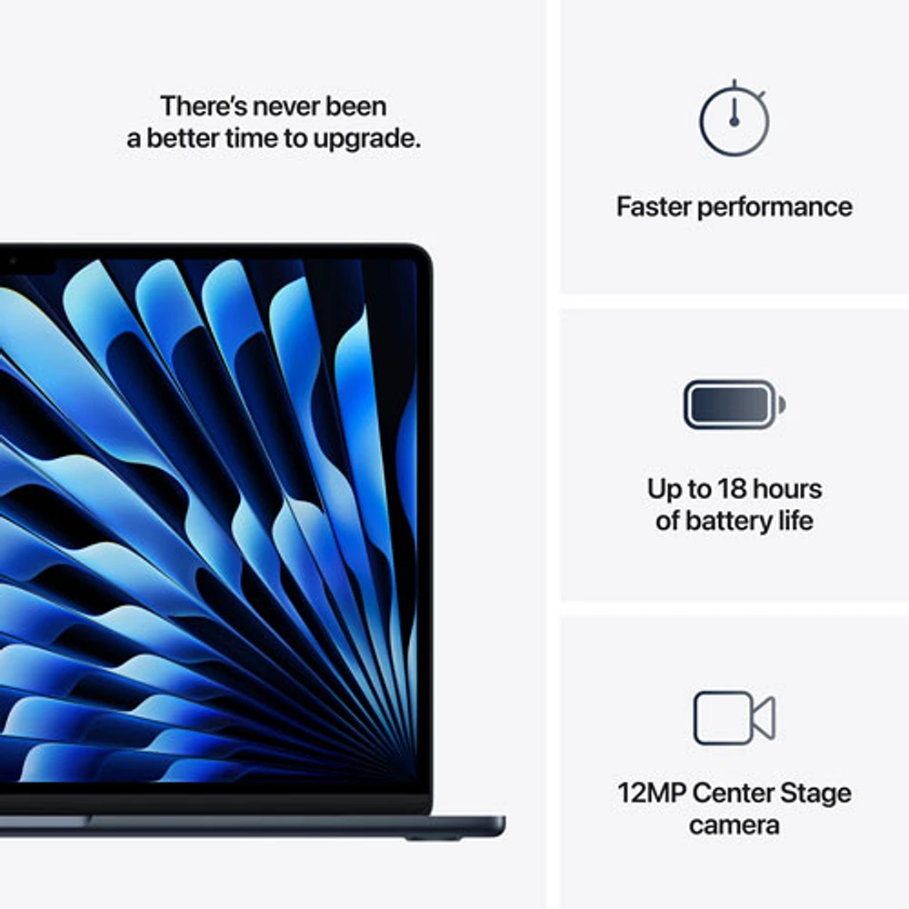 Apple MacBook Air 15.3" w/ Touch ID (2025) - Midnight (Apple M4 / 24GB RAM / 512GB SSD) - English