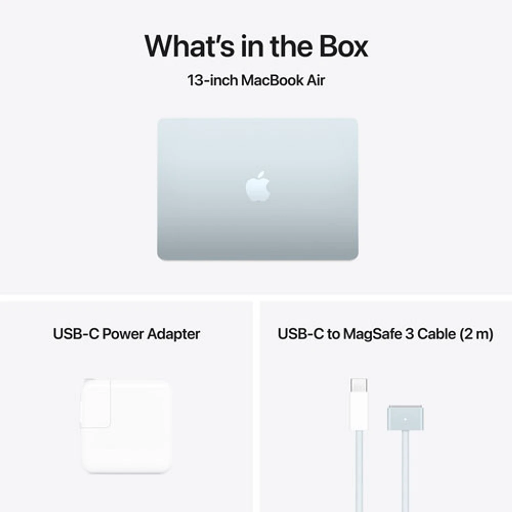 Apple MacBook Air 13.6" w/ Touch ID (2025) - Sky Blue (Apple M4 / 16GB RAM / 256GB SSD) - English