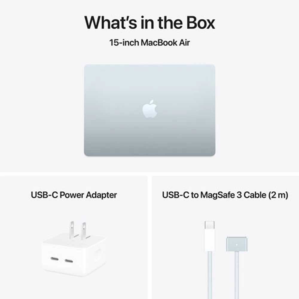 Apple MacBook Air 15.3" w/ Touch ID (2025) - Sky Blue (Apple M4 / 24GB RAM / 512GB SSD) - English