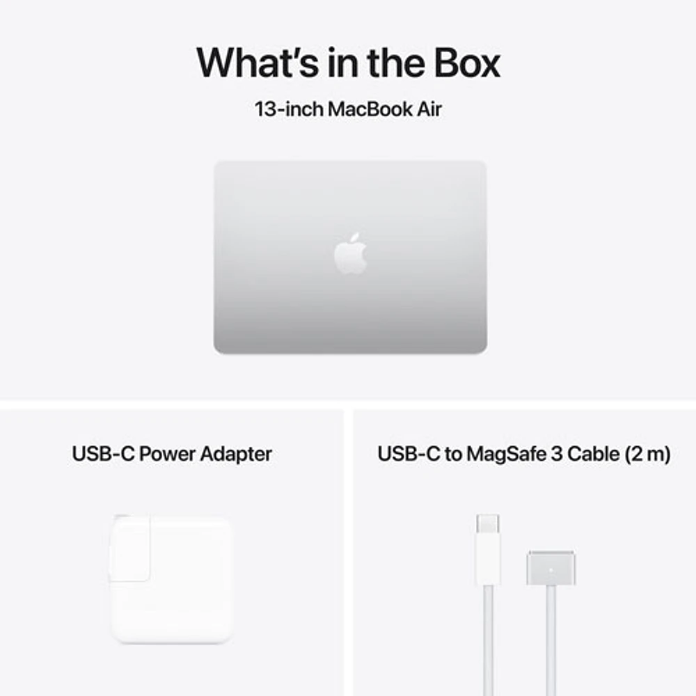 Apple MacBook Air 13.6" w/ Touch ID (2025) - Silver (Apple M4 / 24GB RAM / 512GB SSD) - English