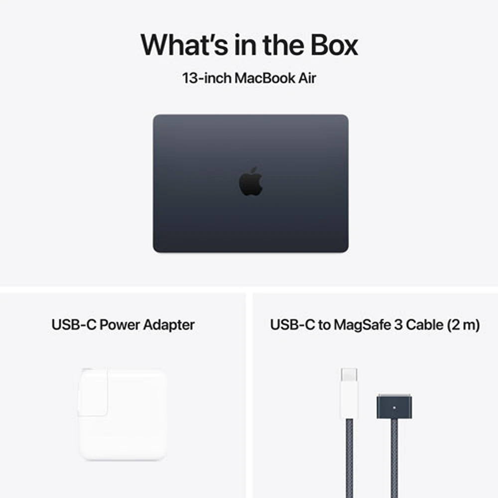 Apple MacBook Air 13.6" w/ Touch ID (2025) - Midnight (Apple M4 / 16GB RAM / 256GB SSD) - English