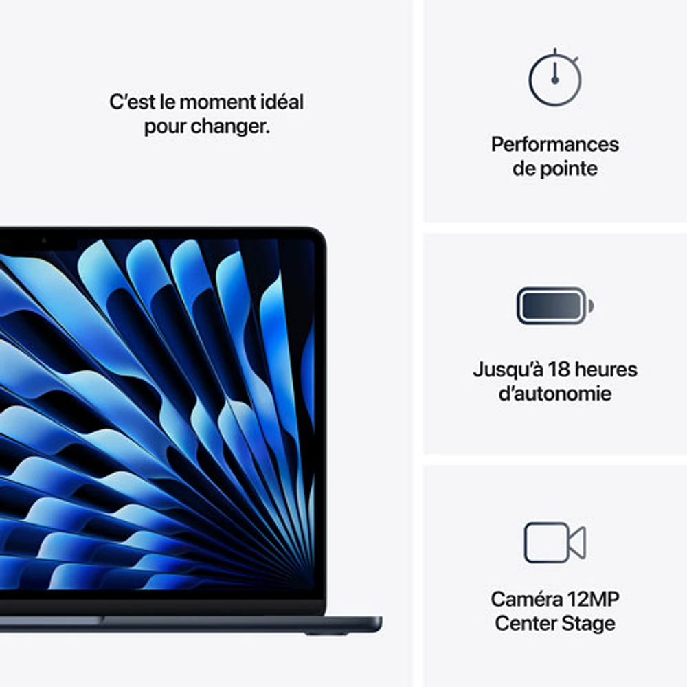 Apple MacBook Air 13.6" w/ Touch ID (2025) - Midnight (Apple M4 / 16GB RAM / 512GB SSD) - English