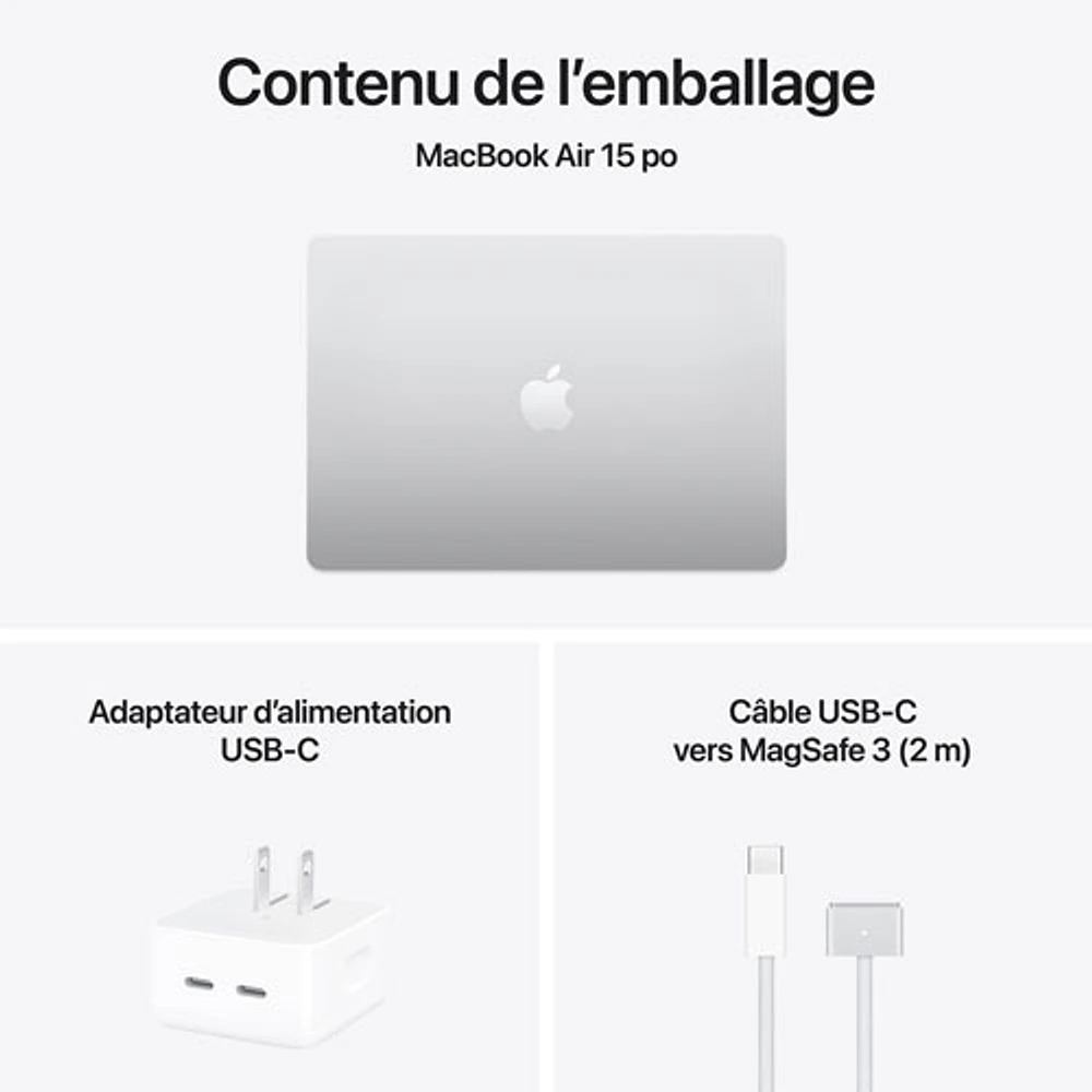 Apple MacBook Air 15.3" w/ Touch ID (2025) - Silver (Apple M4 / 16GB RAM / 512GB SSD) - English
