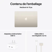 Apple MacBook Air 15.3" w/ Touch ID (2025) - Starlight (Apple M4 / 16GB RAM / 512GB SSD) - English