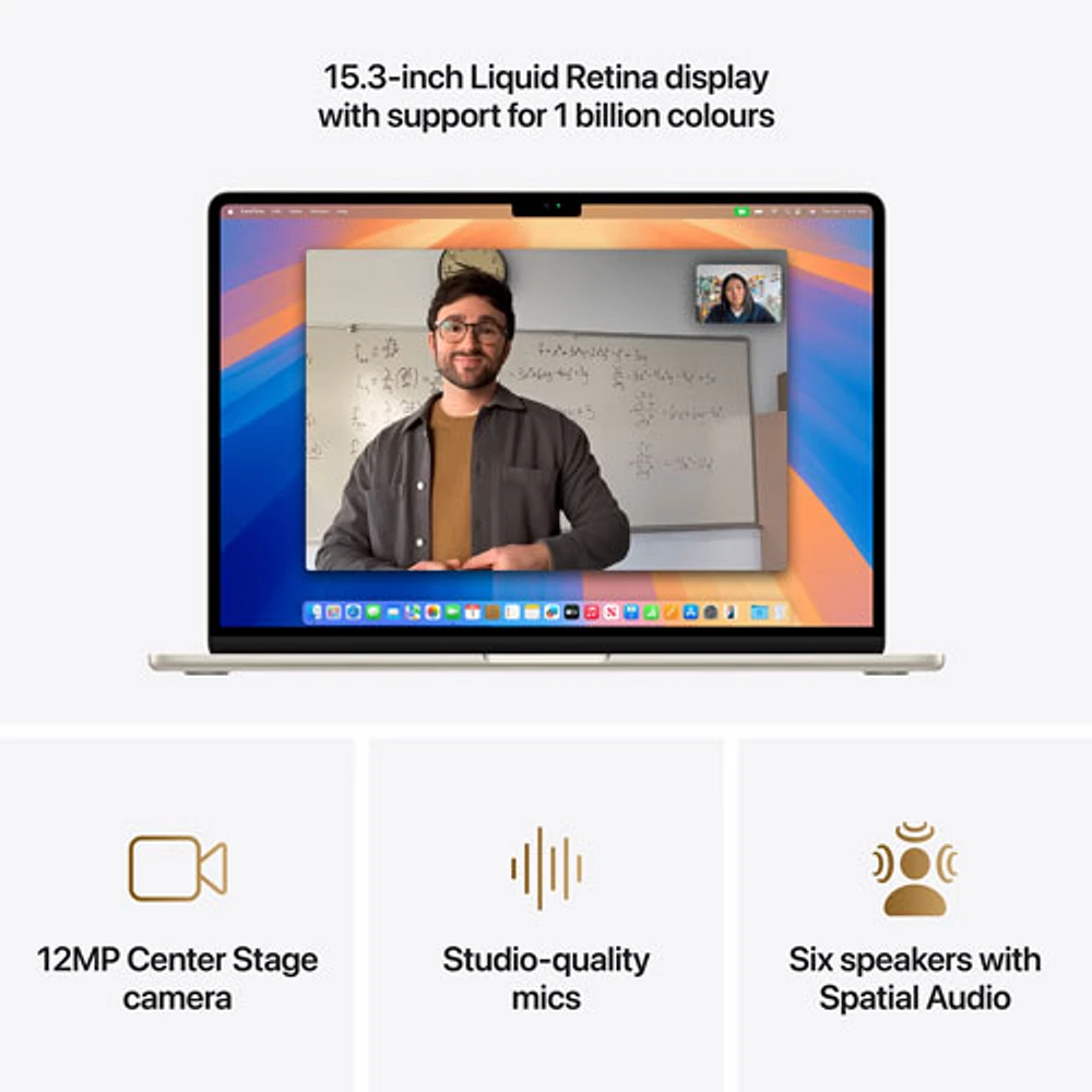 Apple MacBook Air 15.3" w/ Touch ID (2025) - Starlight (Apple M4 / 16GB RAM / 512GB SSD) - English