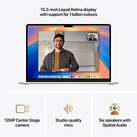 Apple MacBook Air 15.3" w/ Touch ID (2025) - Starlight (Apple M4 / 16GB RAM / 512GB SSD) - English