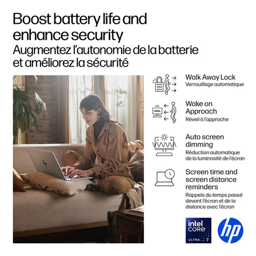 Portable Copilot+ PC 2-en-1 tactile de 16 po OmniBook 7 Flip de HP (Core Ultra 7-258V d'Intel/RAM 32 Go/SSD 1 To)