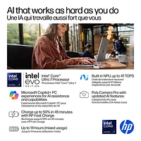 Portable Copilot+ PC 2-en-1 tactile de 16 po OmniBook 7 Flip de HP (Core Ultra 7-258V d'Intel/RAM 32 Go/SSD 1 To)