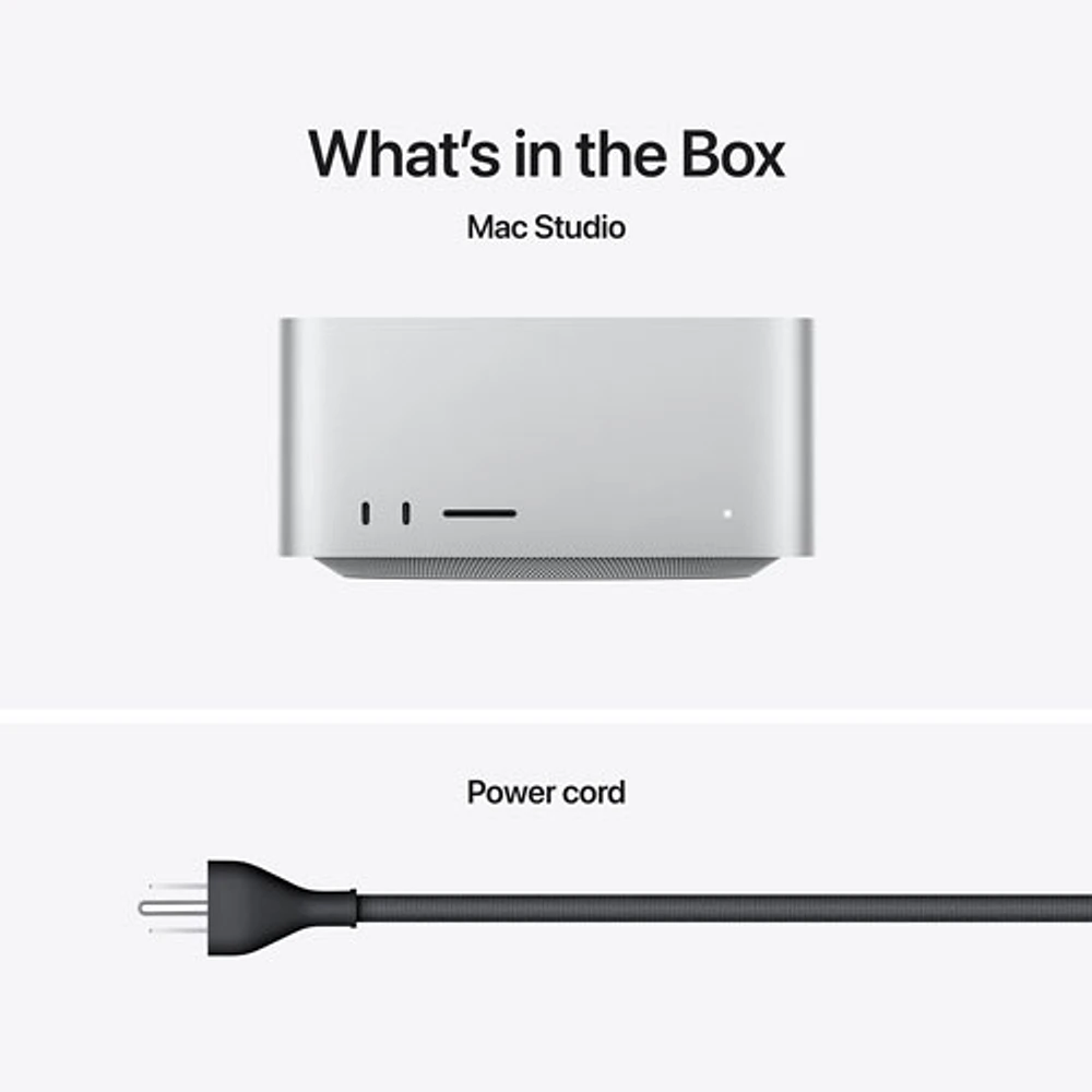 Mac Studio d'Apple (Puce M4 Max d'Apple/processeur graphique 32 coeurs/RAM 36 Go/SSD 512 Go)