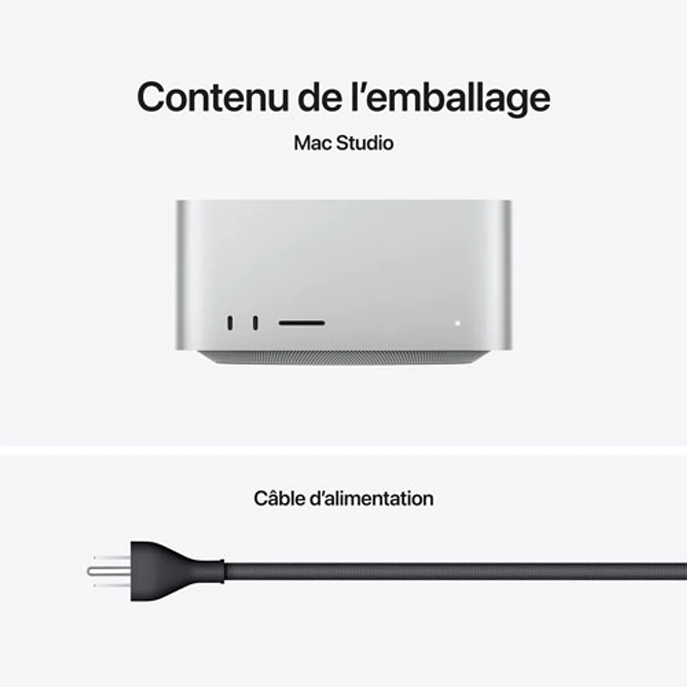 Mac Studio d'Apple (Puce M4 Max d'Apple/processeur graphique 32 coeurs/RAM 36 Go/SSD 512 Go)