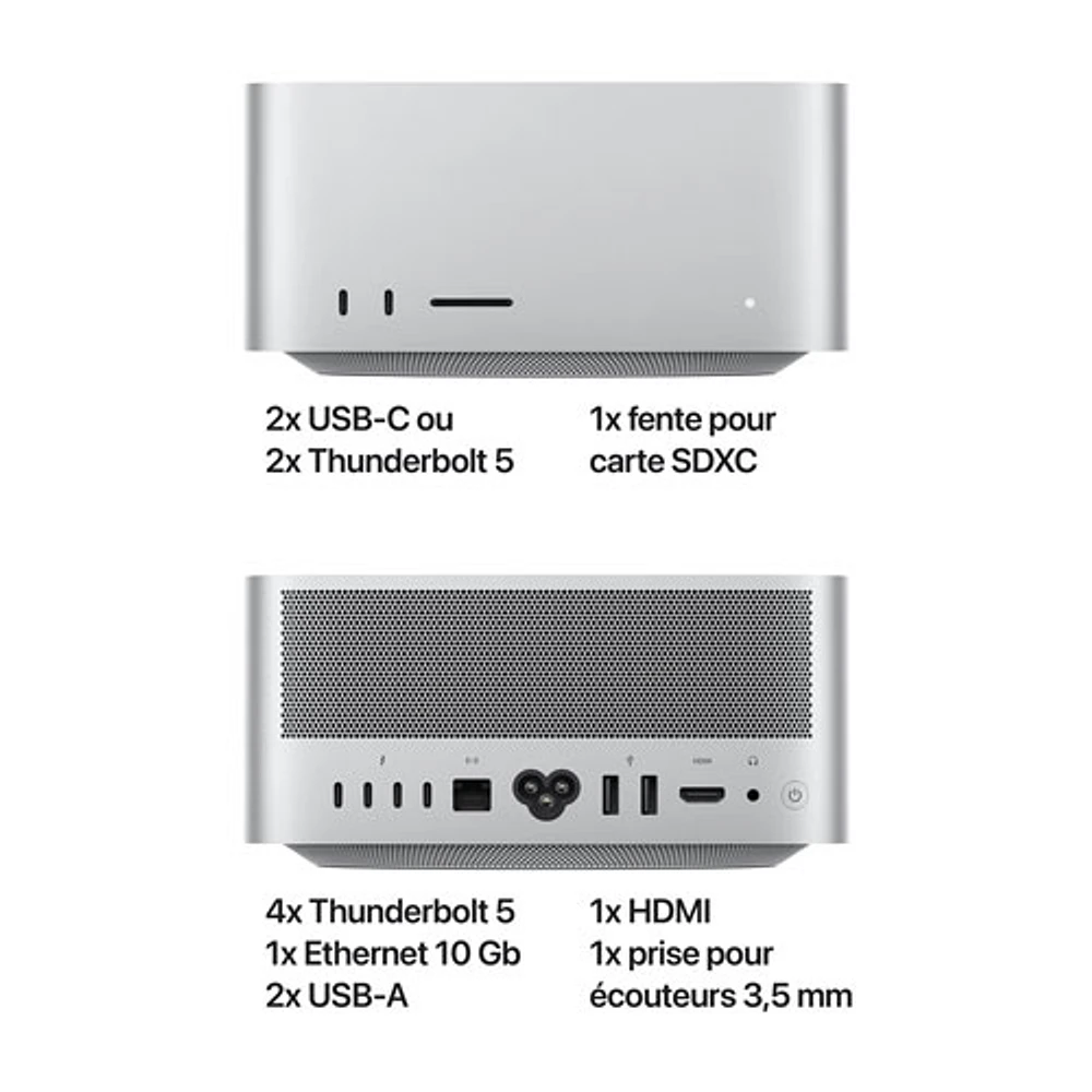 Mac Studio d'Apple (Puce M4 Max d'Apple/processeur graphique 32 coeurs/RAM 36 Go/SSD 512 Go)