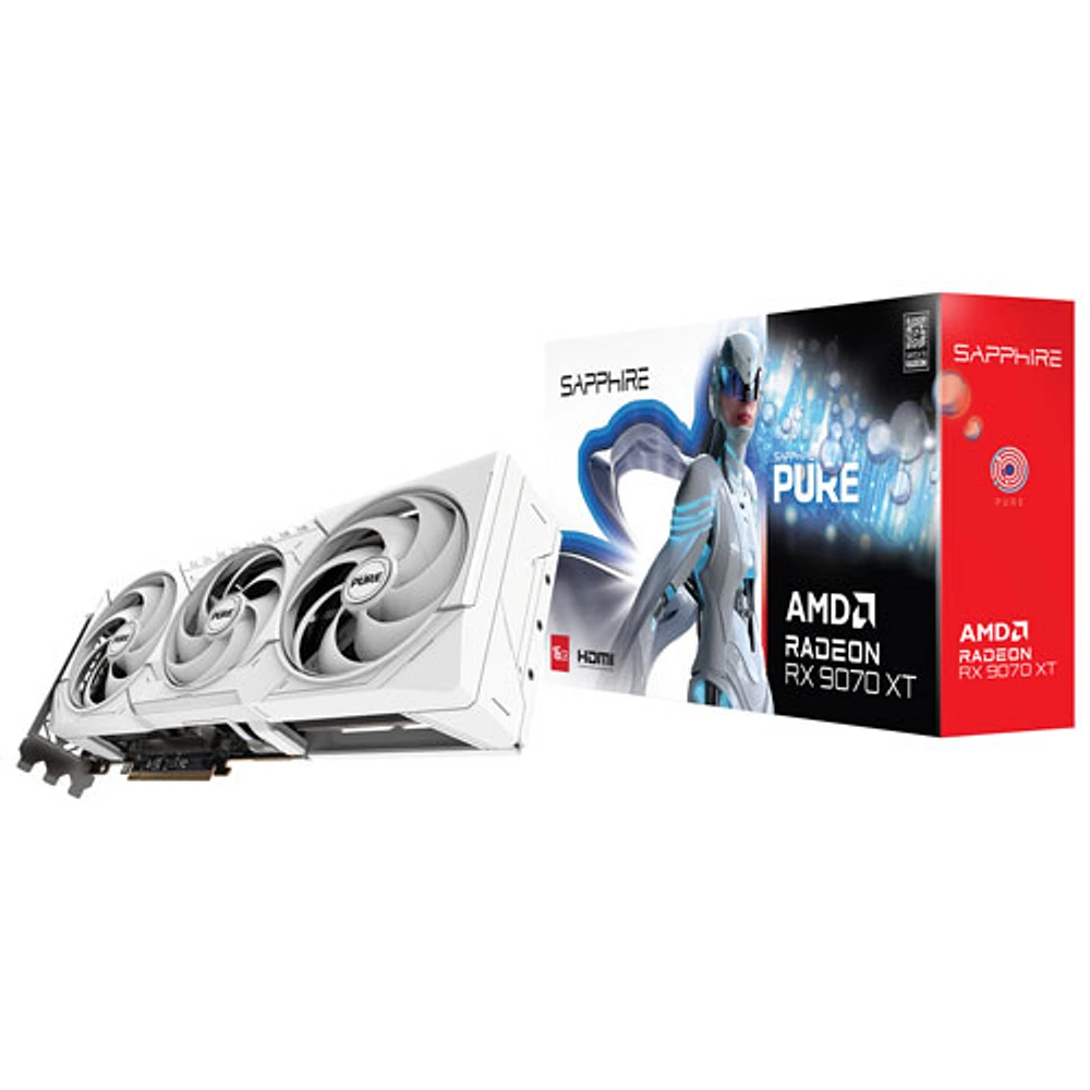 Carte graphique Pure AMD Radeon RX 9070 XT GDDR6 16 Go de Sapphire