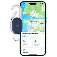 LOGiiX Discover Bluetooth Item Tracker Keychain - Midnight Blue