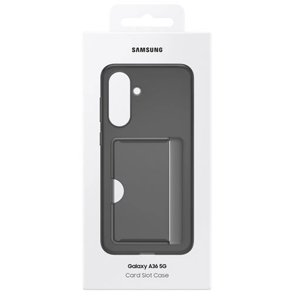 Samsung Card Slot Fitted Hard Shell Case for Galaxy A36 - Black
