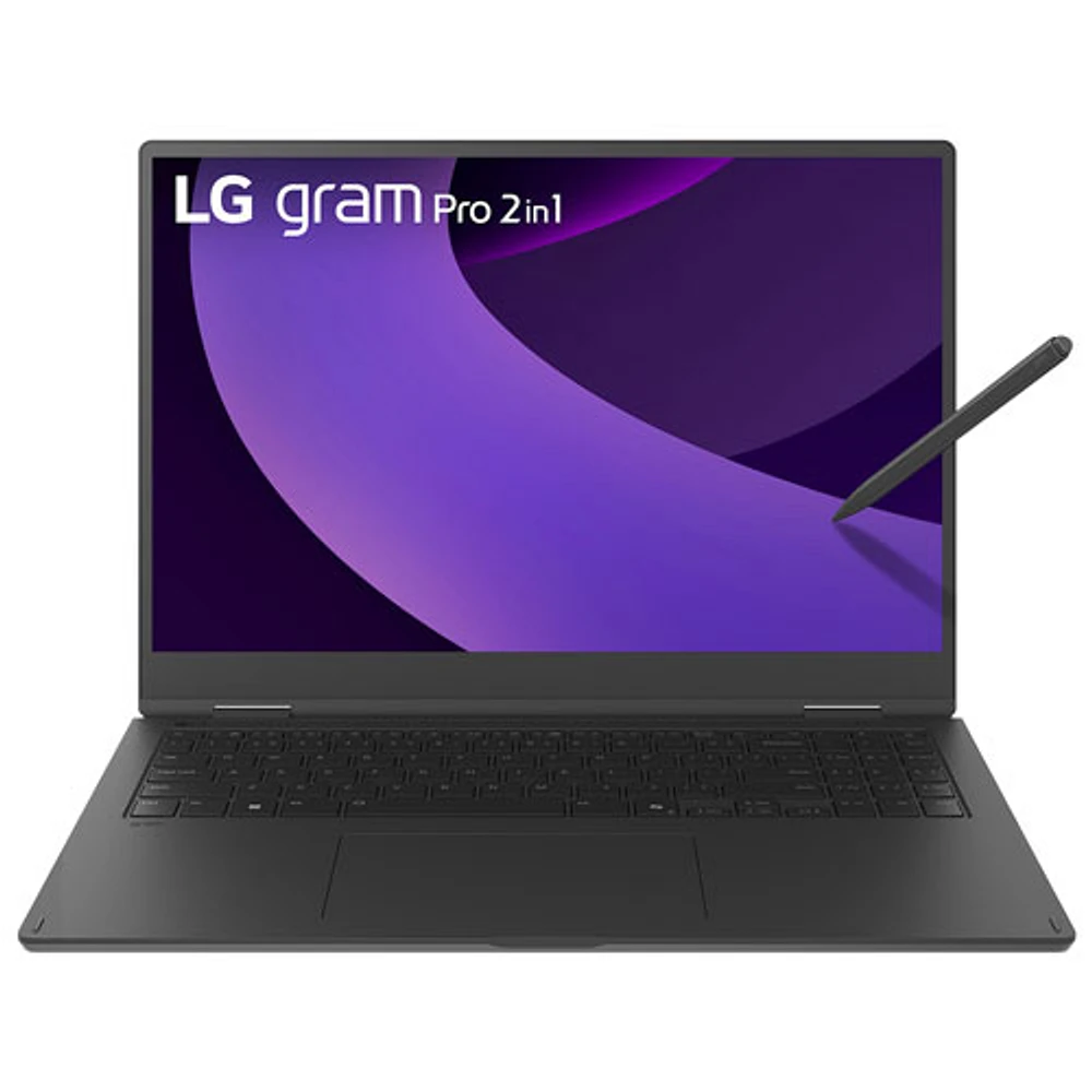 LG Gram 16" Touchscreen 2-in-1 Laptop - Obsidian Black (Intel Core Ultra 7 255H/32GB RAM/1TB SSD)