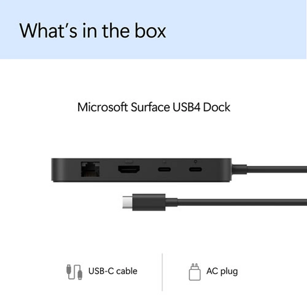 Station d'accueil Surface USB4 de Microsoft