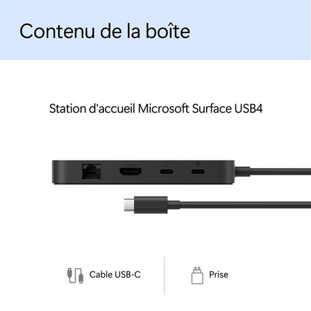 Station d'accueil Surface USB4 de Microsoft