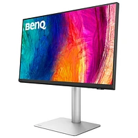 Moniteur de designer DEL IPS 5K 60 Hz de 27 po de BenQ avec temps de réponse gris à gris de 5 ms avec ports Thunderbolt 4 (PD2730S) - Argenté