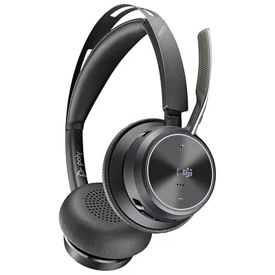 HP Voyager Focus 2 On-Ear Noise Cancelling Bluetooth Headset - Black