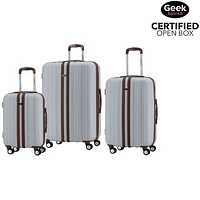 Open Box - Samsonite Spectacular LTD 3-Piece Hard Side Expandable Luggage Set - Silver/Brown