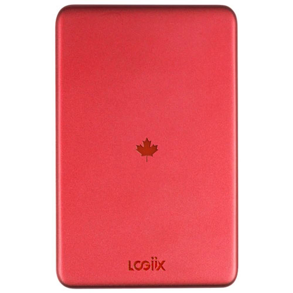 LOGiiX Piston Power Slim Mag 5000 mAh 20W USB-C Power Bank with MagSafe - Canada Red