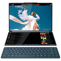 Portable 2-en-1 à écran tactile Yogabook 9i de 14 po de Lenovo - Sarcelle (Core Ultra 7 255H d'Intel/RAM 16 Go/SSD 1 To)