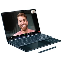 Portable 2-en-1 à écran tactile Yogabook 9i de 14 po de Lenovo - Sarcelle (Core Ultra 7 255H d'Intel/RAM 16 Go/SSD 1 To)