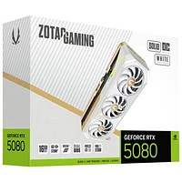 Carte graphique GeForce RTX 5080 Solid Core OC édition White de ZOTAC Gaming avec mémoire GDDR7 de 16 Go