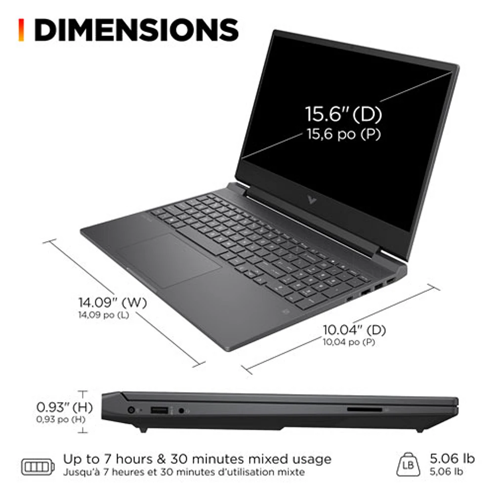 HP Victus 15.6" Gaming Laptop - Mica Silver (Intel Core i5-13420H/16GB RAM/512GB SSD/RTX 3050)
