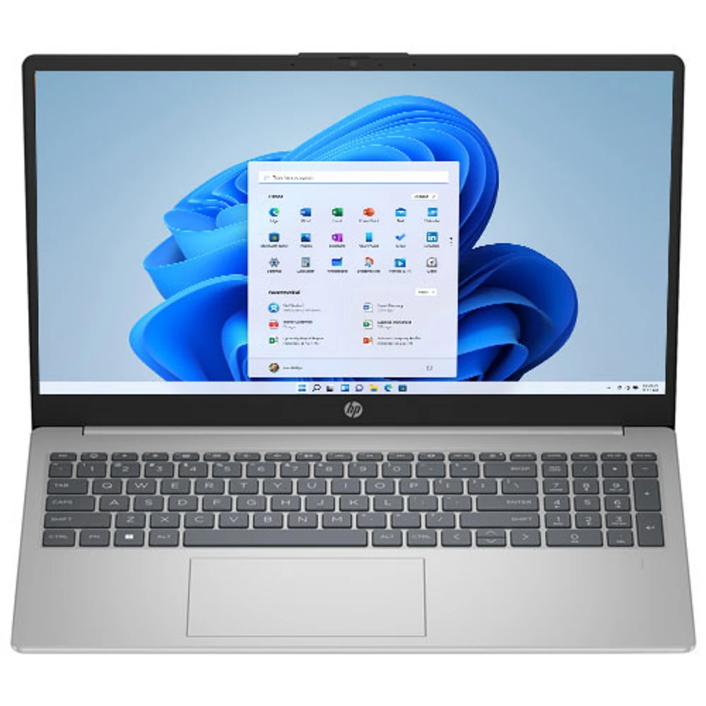 Portable de 15,6 po de HP - Argenté naturel (Ryzen 3-7320U d'AMD/RAM 8 Go/SSD 512 Go/Windows 11)