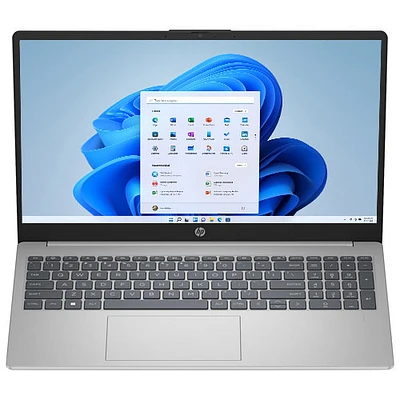 Portable de 15,6 po de HP - Argenté naturel (Ryzen 3-7320U d'AMD/RAM 8 Go/SSD 512 Go/Windows 11)