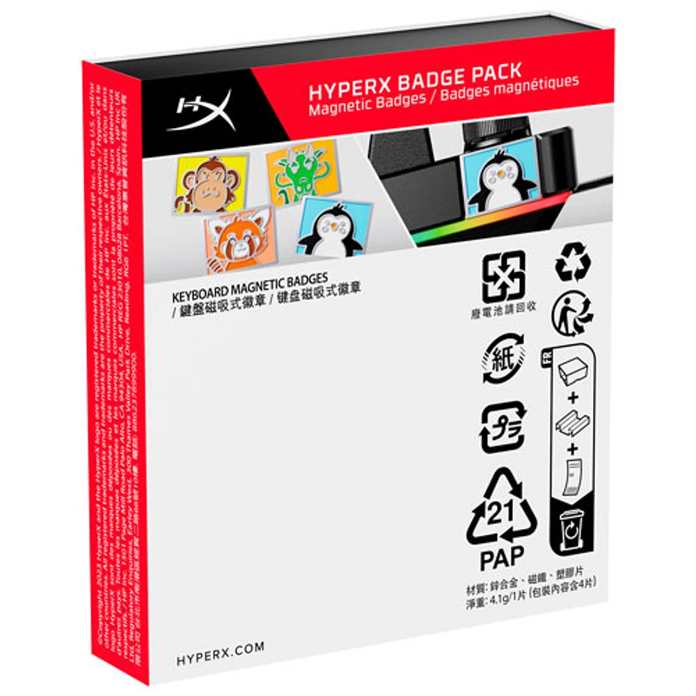 HyperX Magnetic Badges for Alloy Rise Keyboards