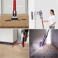 Aspirateur-balai sans fil Outsize Total Clean de Dyson avec batterie supplémentaire - Nickel/Rouge