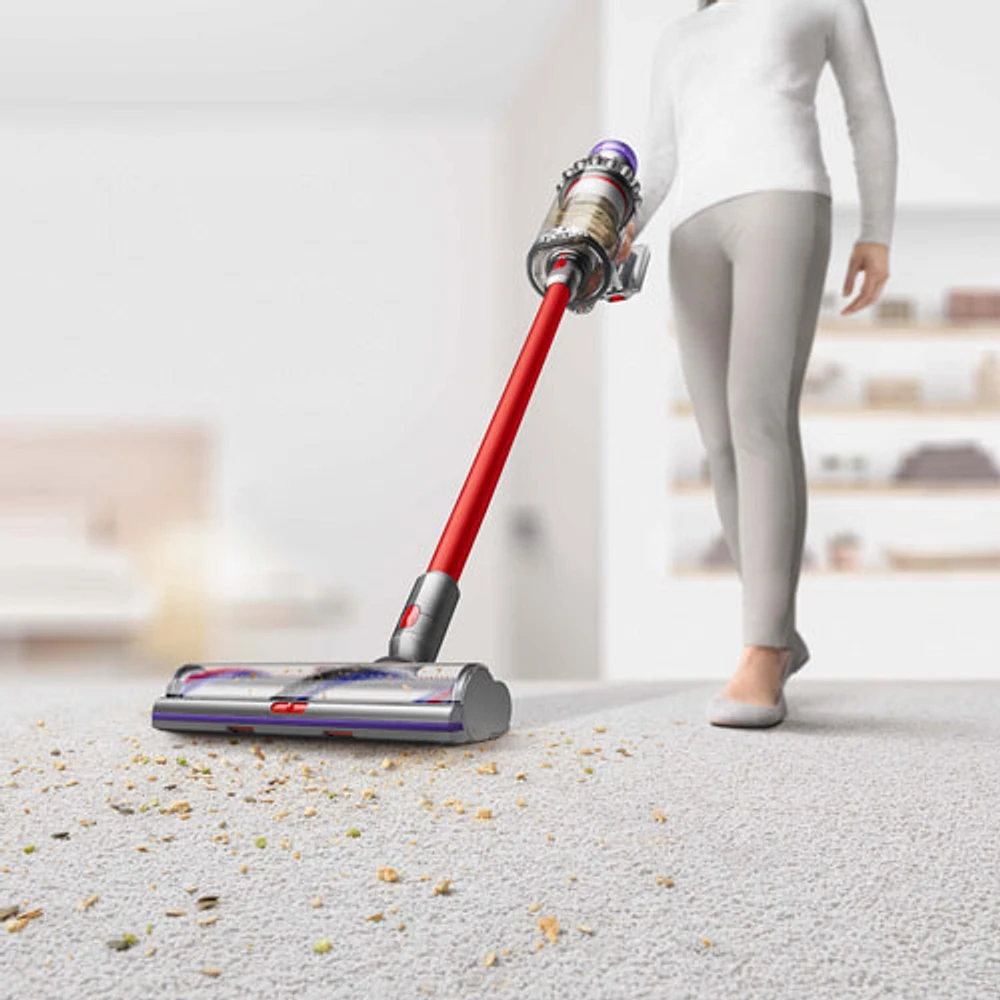 Aspirateur-balai sans fil Outsize Total Clean de Dyson avec batterie supplémentaire - Nickel/Rouge