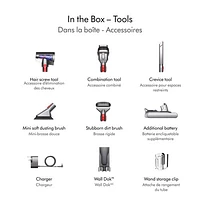 Aspirateur-balai sans fil Outsize Total Clean de Dyson avec batterie supplémentaire - Nickel/Rouge
