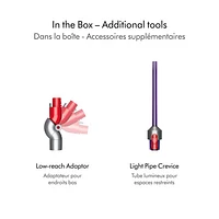 Aspirateur-balai sans fil Outsize Total Clean de Dyson avec batterie supplémentaire - Nickel/Rouge