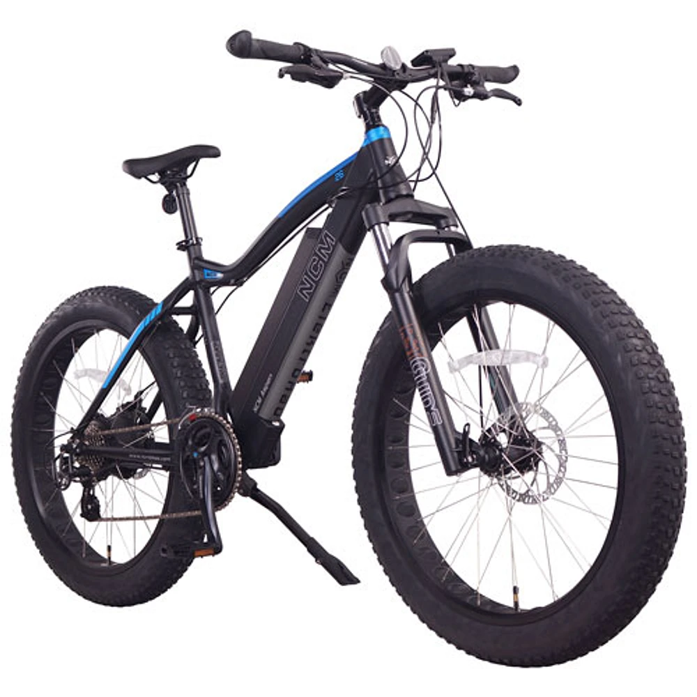NCM Aspen Fat Tire Electric Off-Road Bike (500W Motor / Up to 110km Range / 32km/h Top Speed) - Matte Black