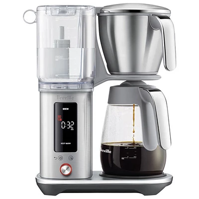 Cafetière en verre Luxe Glass de Breville - 12 tasses - Acier inoxydable brossé
