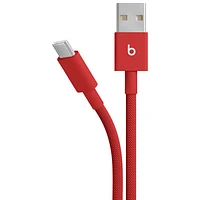 Beats By Dr. Dre 1.5m (4.9 ft.) USB-A to USB-C Woven Cable (MFEJ4LL/A) - Rapid Red