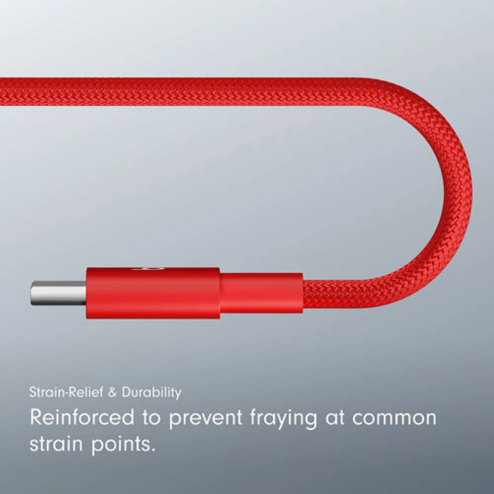 Beats By Dr. Dre 1.5m (4.9 ft.) USB-A to USB-C Woven Cable (MFEJ4LL/A) - Rapid Red