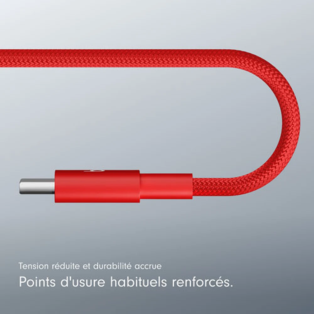Beats By Dr. Dre 1.5m (4.9 ft.) USB-A to USB-C Woven Cable (MFEJ4LL/A) - Rapid Red