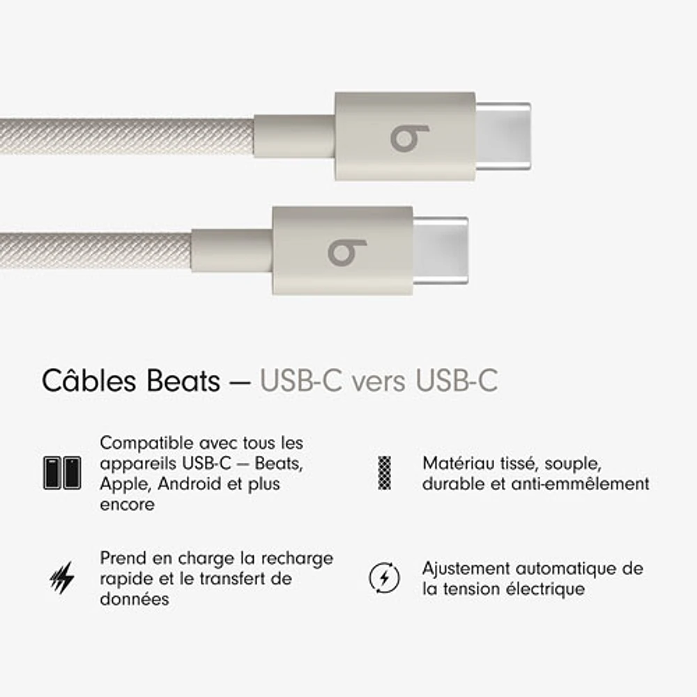 Beats By Dr. Dre 1.5m (4.9 ft.) USB-C to USB-C Woven Cable (MDGD4LL/A) - Surge Stone