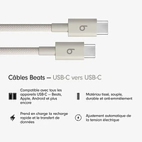 Beats By Dr. Dre 1.5m (4.9 ft.) USB-C to USB-C Woven Cable (MDGD4LL/A) - Surge Stone