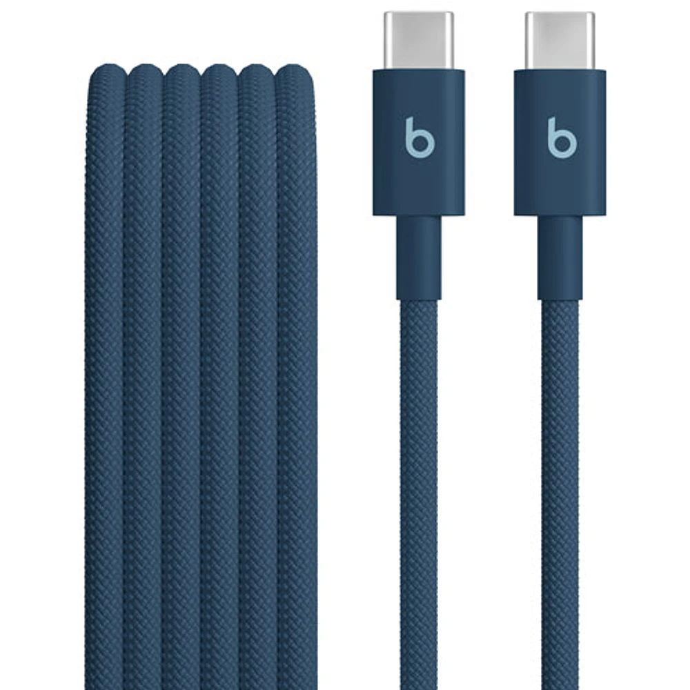 Câble tissé USB-C à USB-C de 1,5 m (4,9 pi) de Beats By Dr. Dre (MDGE4LL/A) - Bleu métal
